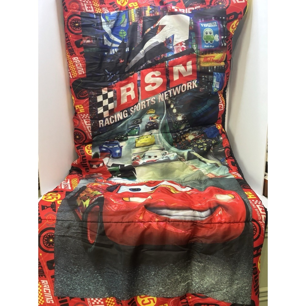 Disney Pixar‎ Cars Lightning McQueen Sleeping Bag Red Yellow Kids Camping